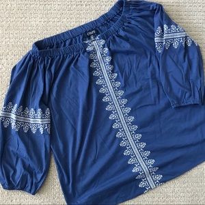 Ralph Lauren Chaps On/Off Shoulder Boho Top